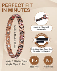 Feraco sizing tool included for easy, personalized fit and all-day comfort