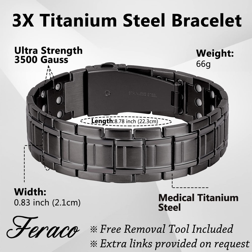 Feraco triple wide-links wristband for versatile styling