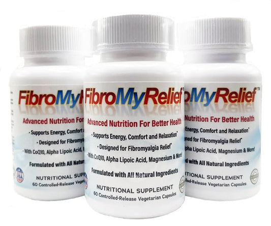 FibroMyRelief bottle cap close-up, showcasing controlled-release design for daily use.