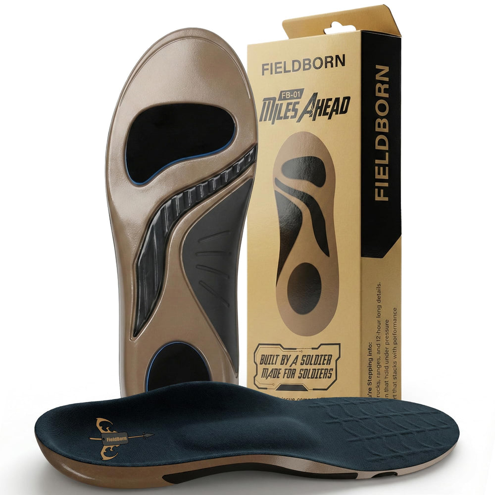 FieldBorn FB-01 Miles Ahead insole offers all-day comfort and arch support in boots.