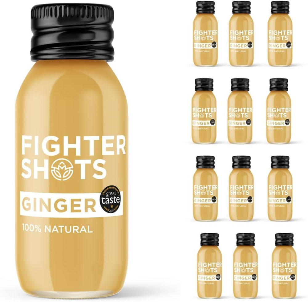 Fighter Shots Ginger bottle ready for a quick energy lift