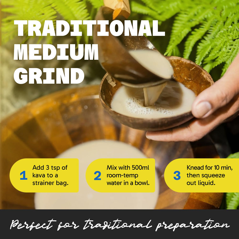 Traditional Fiji Vanua Kava brew setup with strainer concept.