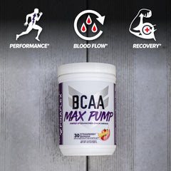 FINAFLEX BCAA MAX PUMP glass shows hydration-friendly beverage ready for quick fueling