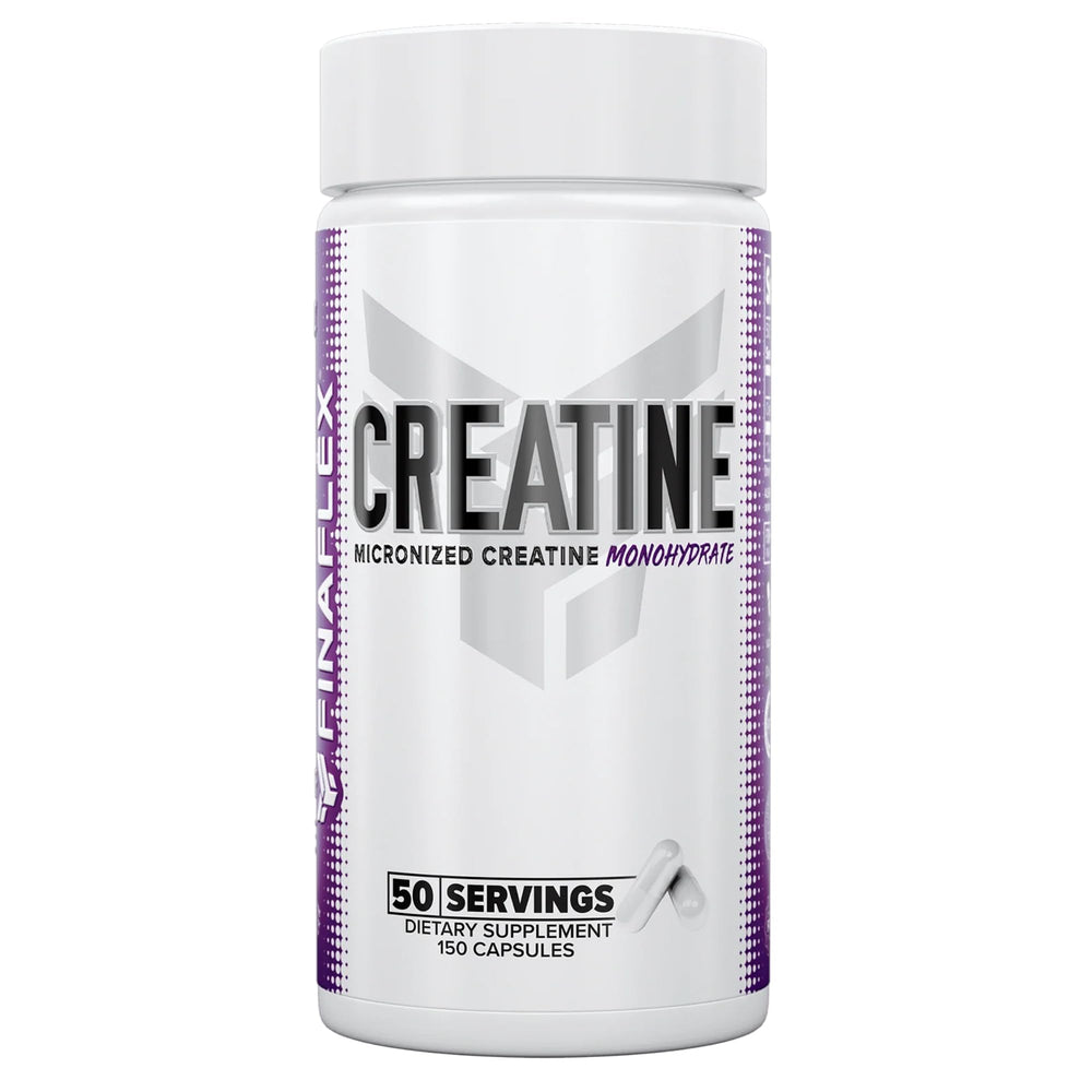 FINAFLEX Pure Creatine bottle ready for workouts, highlighting a clean, pure creatine option.