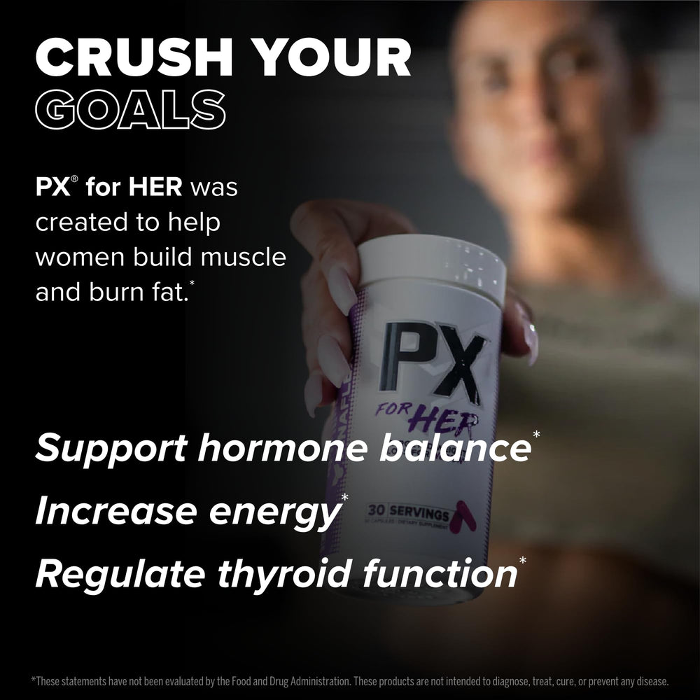 FINAFLEX PX for Her label view highlighting caffeine and DIM for focus