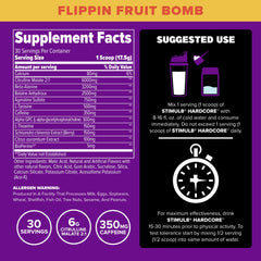 FINAFLEX Stimul8 Hardcore scoop measures precise servings for pre-workout fueling.