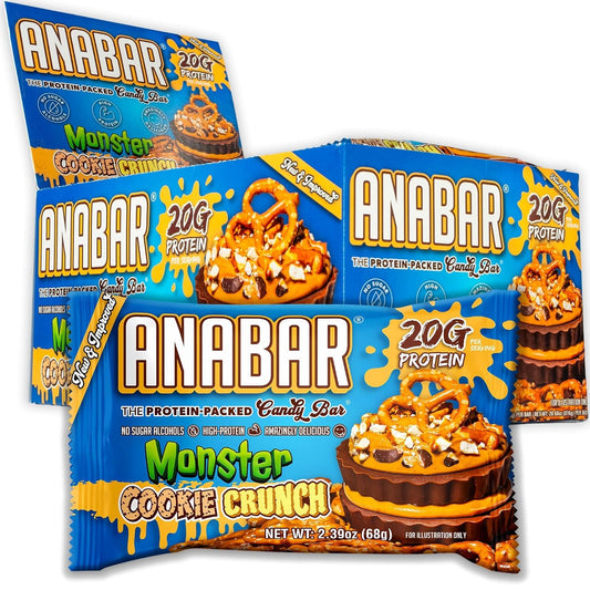 Final Boss Anabar milk chocolate Monster Cookie Crunch box, convenient family snack.