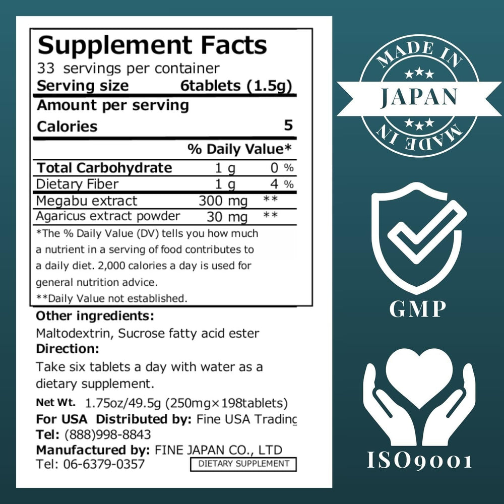 Fine Japan Fucoidan Wakame supplement on a glass of water scene