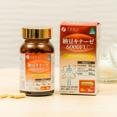 Fine Japan Nattokinase 6000FU non-GMO ingredients seal signals quality