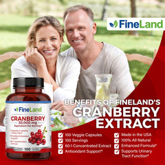FineLand Cranberry Extract label with 60:1 ratio indicating potency
