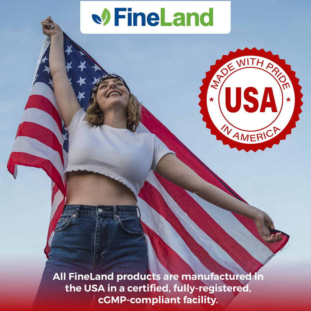 FineLand packaging notes non-GMO, gluten-free, dairy-free attributes