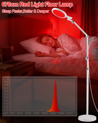 Finezeal 670nm red light detail for calming pre-sleep routines.