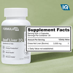 FIQ Beef Liver IQ daily-use with water demonstrates simple intake