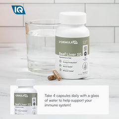 FIQ Beef Liver IQ packaging box communicates purity and potency