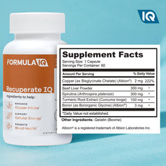 FIQ Recuperate IQ bottle pour demonstrates convenient dosing