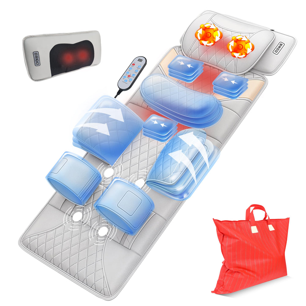 FIRRLUCO full body massage mat with heat for beds promotes cozy relaxation