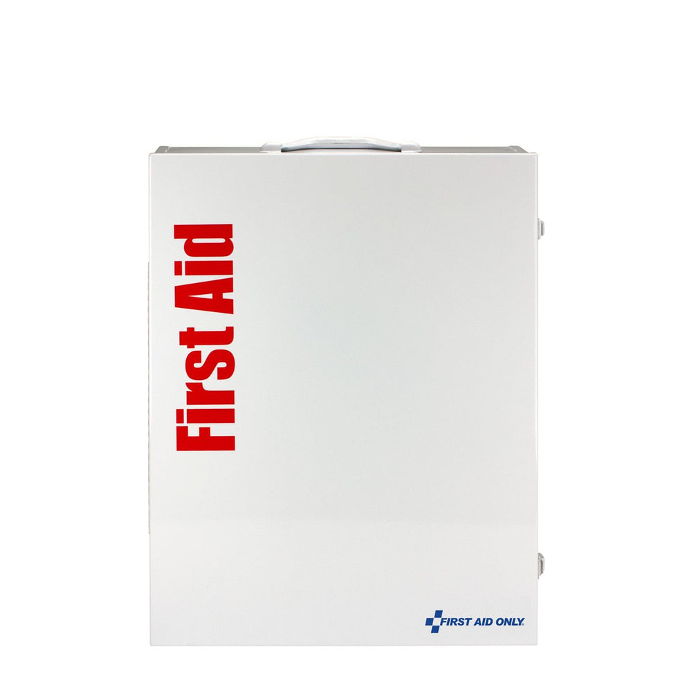 First Aid Only 150-Person XL side mount demonstrates wall-ready storage.