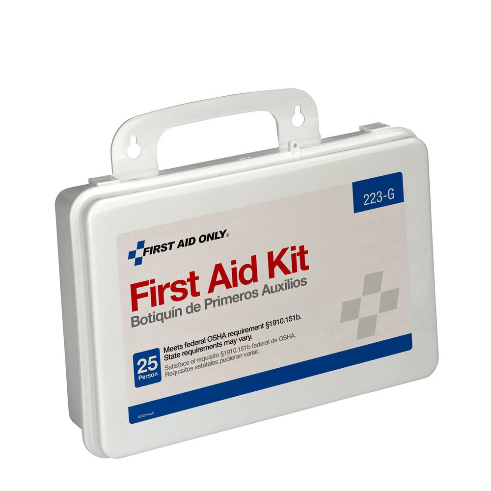 First Aid Only 223-G kit featuring a water-resistant gasket for protection.