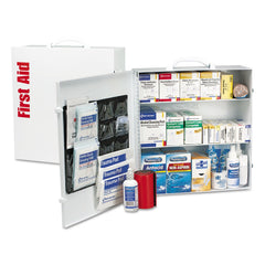 First Aid Only 90575 three-shelf cabinet mounted for quick access in workspaces