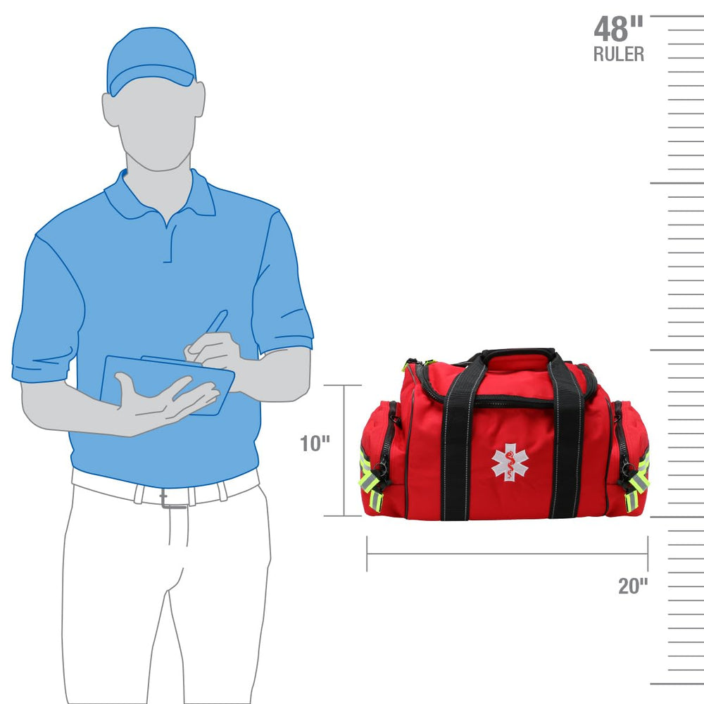 First Aid Only 91484 reflective strips enhance visibility at night.