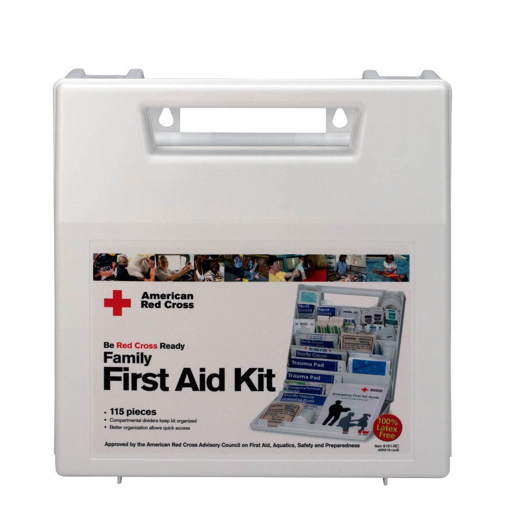 First Aid Only 9161-RC deluxe kit for home and travel, ready for quick response.