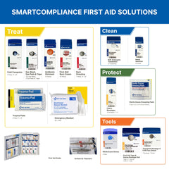 First Aid Only SmartTab ezRefill system close-up showing reminders and restocking.