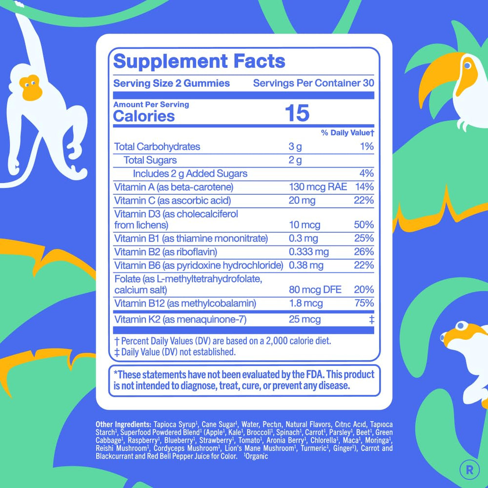 First Day strawberry flavor gummies suggesting tasty, kid-friendly nutrition