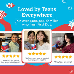 First Day Teens 60-day supply graphic communicates long-term routine.