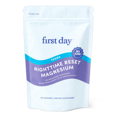 First Day Teens' Nighttime Reset bottle ready for bedtime routine and calm evenings.