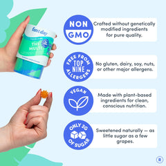 First Day Toddler Multivitamin Gummies allergen-free label communicates safety for sensitive kids.