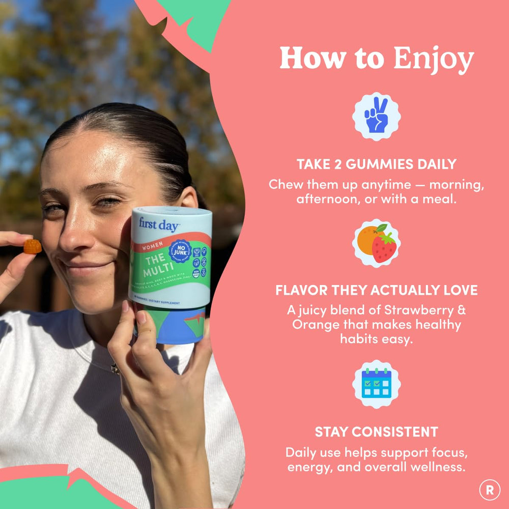 Gummies in a glass jar on a shelf suggest organized wellness routine.