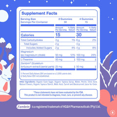 First Day Nighttime Reset ingredients label highlights magnesium citrate and L-theanine