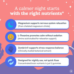First Day Nighttime Reset no melatonin badge communicates safe, non-hormonal sleep aid