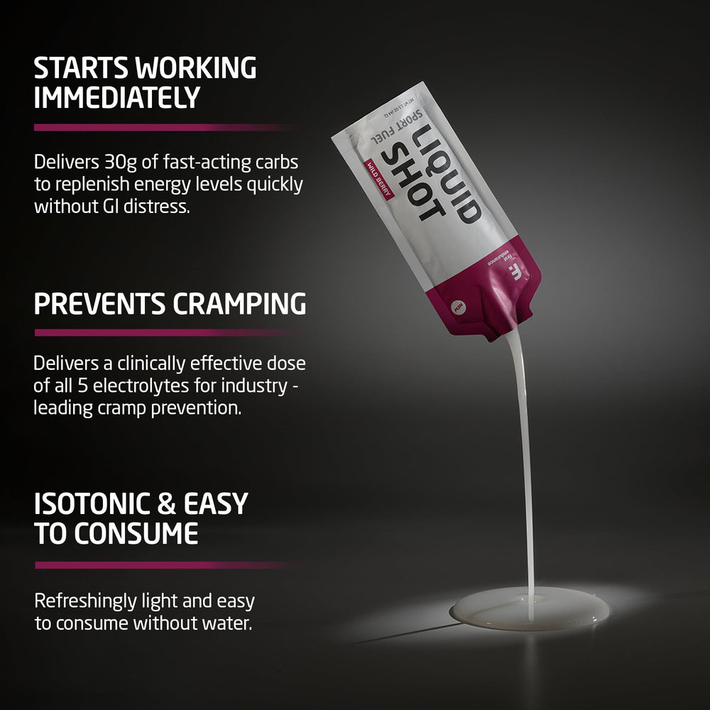 First Endurance Liquid Shot race-day kit ready for quick fueling