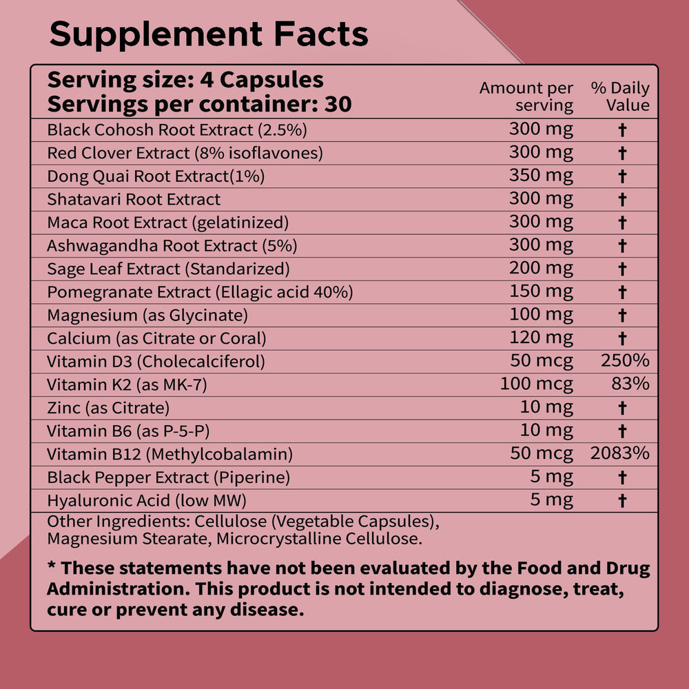 FirstOrganic Daily Menopause capsules close-up shows plant-based women’s wellness formula.