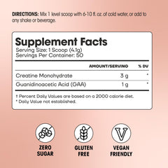 Fit & Lean Creatine women powder pour demonstrates versatile mixing for workouts.