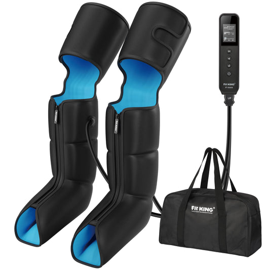 Fit King air compression boot on leg delivering soothing leg pressure