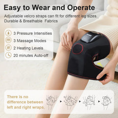 FIT KING knee massager heat levels deliver adjustable warmth for comfort.