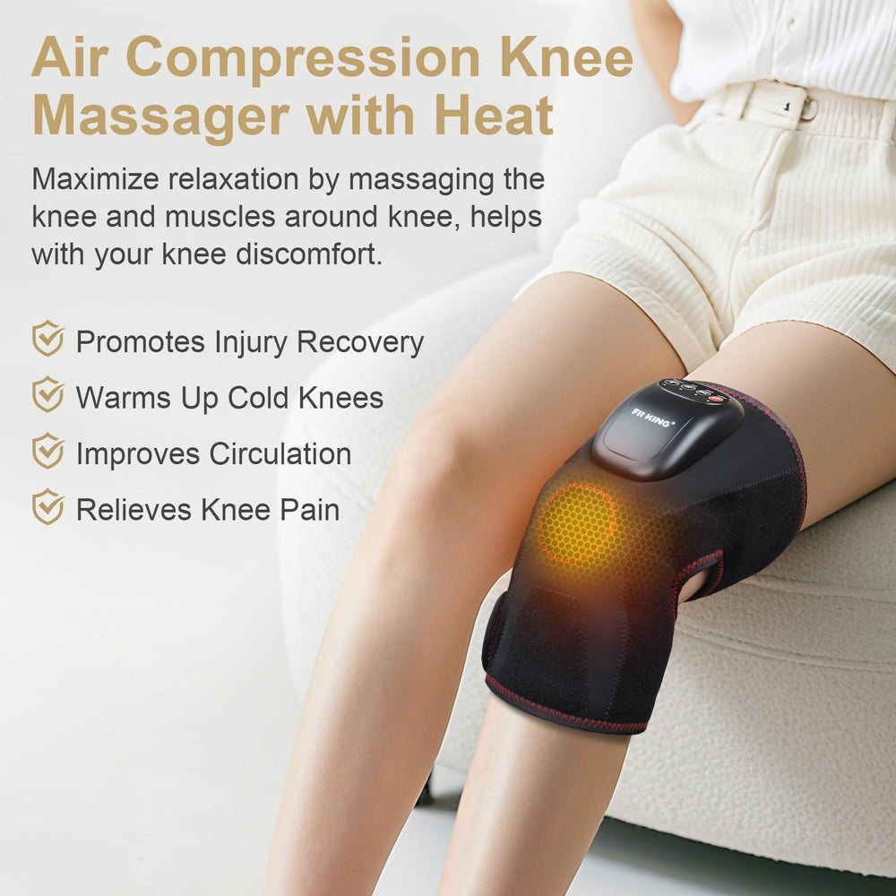 FIT KING knee massager side view easing leg tension with air compression