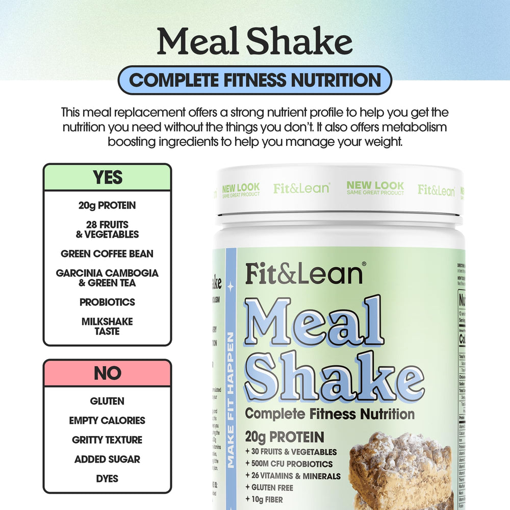 Fit & Lean Meal Shake greens and beets ingredients highlight natural nutrition
