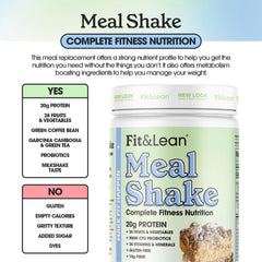 Fit & Lean Meal Shake greens and beets ingredients highlight natural nutrition