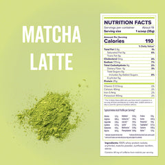 FitBites Matcha Latte powder with caffeine, energy boost for workouts.
