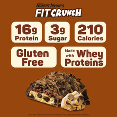 Close-up of FITCRUNCH bar's soft cake core and layered texture