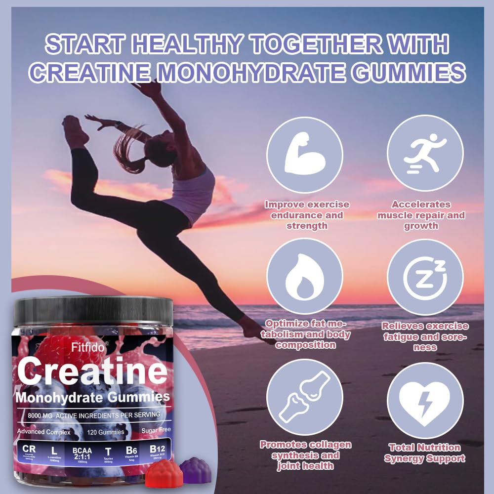 Daily dosage view shows three gummies per training day for flexibility
