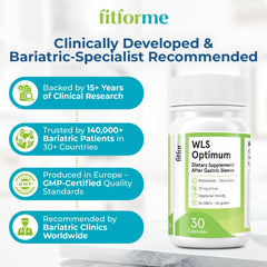 FitForMe bottle 90-count; convenient post-surgery daily vitamin pack.