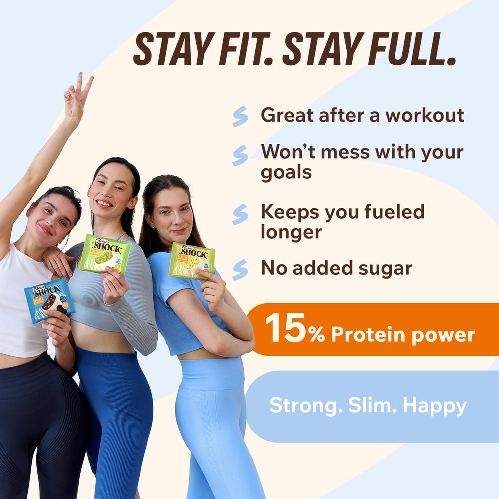 FitnesSHOCK low-sugar dessert snack 2g total sugar – satisfying sweetness with mindful indulgence.
