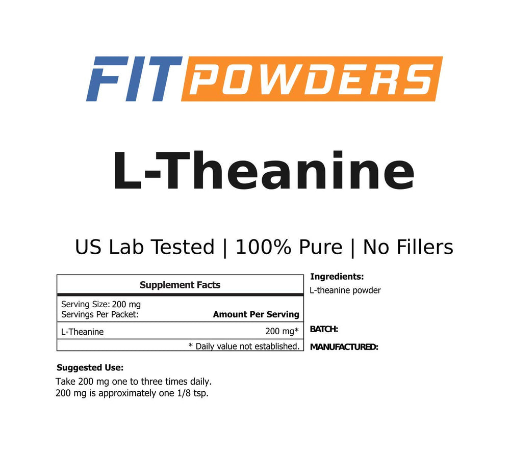 FitPowders L-Theanine with coffee pairing for smoother focus.