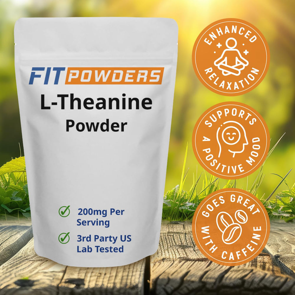 Included scoop with FitPowders L-Theanine for easy 200 mg measurement.