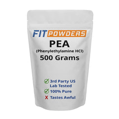 FitPowders Phenylethylamine powder bottle front view for focus support
