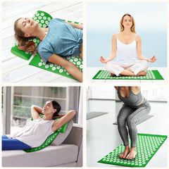 Fitvids acupressure mat compact design for travel and quick setup.